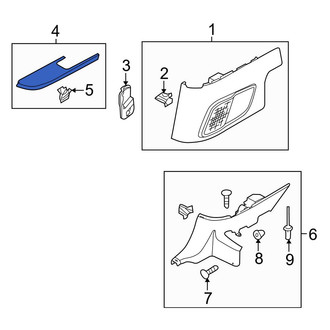 Ford OE - Rear Left Upper Interior Quarter Panel Trim Panel