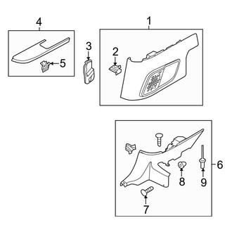 Ford OE - Quarter Panel - Interior Trim (Base / GT / Shelby GT500 Convertible)