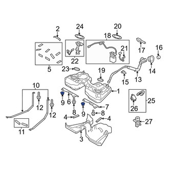 Ford OE - Rear Bumper Impact Bar Nut