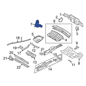 Ford OE - Rear Right Bumper Face Bar Reinforcement Beam
