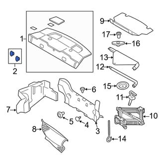 Ford OE - Package Tray Trim Clip