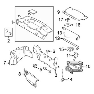 Ford OE - Rear Body & Floor - Interior Trim (Base / Boss 302 / GT / Shelby GT500 Coupe)