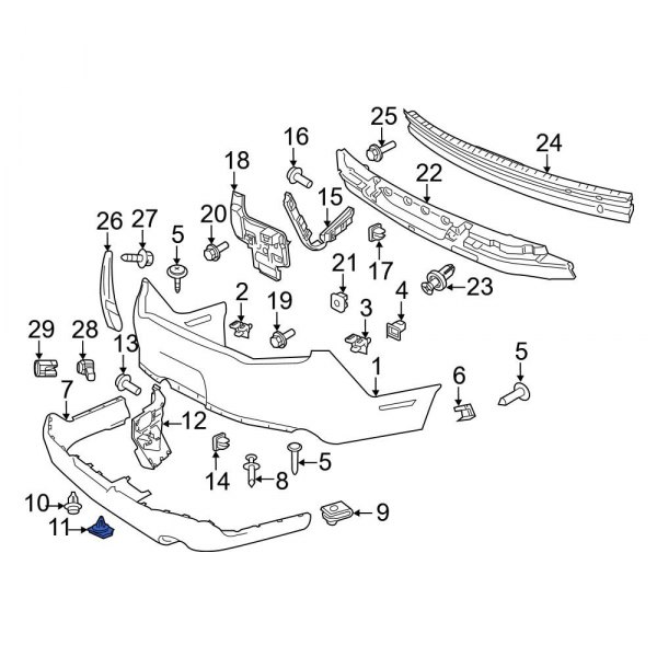 Valance Panel Nut