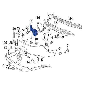 Ford OE - Rear Left Bumper Cover Support Rail