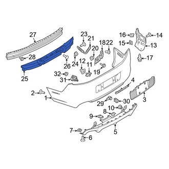 Ford OE - Rear Bumper Impact Absorber