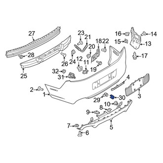 Ford OE - Rear Right Inner Parking Aid Sensor Housing