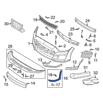 Ford OE - Front Left Fog Light Trim