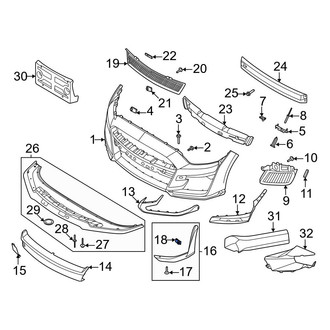 Ford OE - Glove Box Storage Compartment Nut