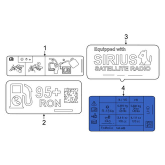 Ford OE - A/C System Information Label