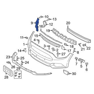 Ford OE - Rear Left Outer Bumper Cover Support Rail