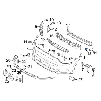 Ford OE - Front Inner Bumper Impact Bar Bolt