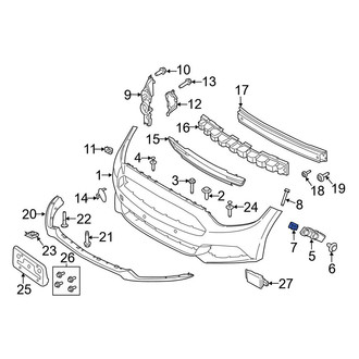 Ford OE - Bumper Cover Support Rail Nut