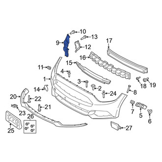 Ford OE - Rear Center Bumper Cover Support Rail