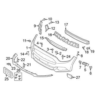 Ford OE - Front Bumper & Grille - Bumper & Components (Base / V6 3.7L)