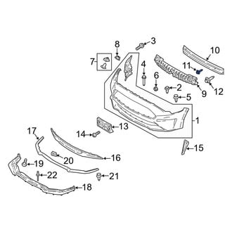 Ford OE - Inner Bumper Impact Bar Bolt