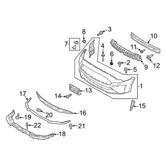 Ford OE - Upper Bumper Cover Nut