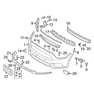 Ford OE - Front Inner Bumper Impact Bar Bolt