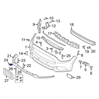 Ford OE - Bumper Cover Support Rail Nut