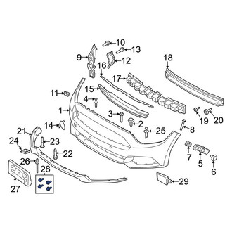 Ford OE - License Plate Bracket Hardware Kit