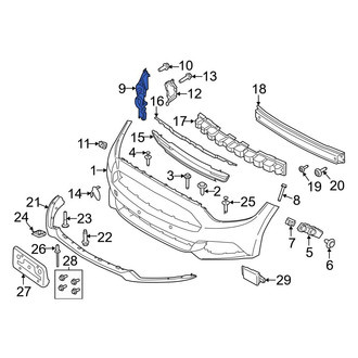 Ford OE - Rear Left Outer Bumper Cover Support Rail