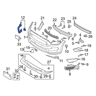 Ford OE - Front Left Upper Bumper Trim