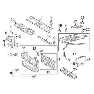 Ford OE - Right Radiator Support Air Deflector Clip