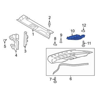 Ford OE - Radiator Support Splash Shield Insulator