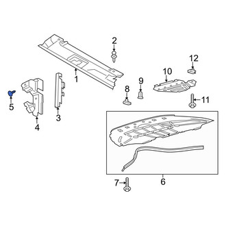 Ford OE - Right Radiator Support Air Deflector Clip