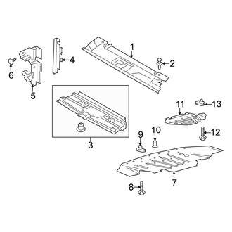 Ford OE - Radiator Support - Splash Shields
