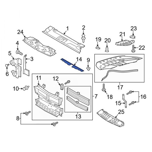 Ford OE FR3Z8327C - Front Radiator Support Air Deflector