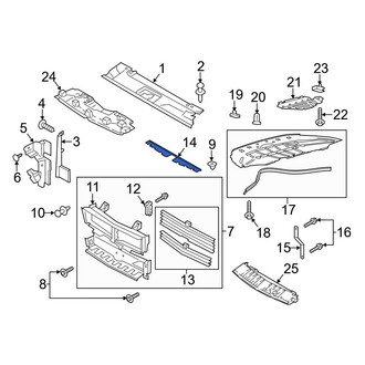 Ford OE - Front Radiator Support Air Deflector