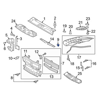 Ford OE - Radiator Shutter Assembly Nut