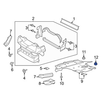 Ford OE - Radiator Support Splash Shield Nut