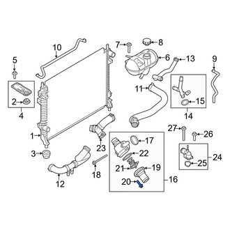 Ford OE - Engine Coolant Thermostat Housing Bolt