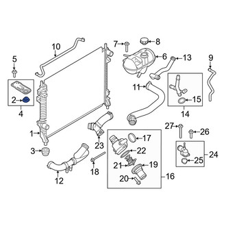 Ford OE - Upper Radiator Insulator