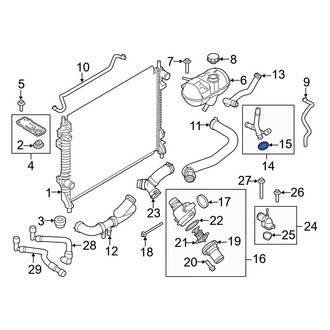 Ford OE - Engine Coolant Pipe O-Ring
