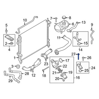 Ford OE - Engine Coolant Outlet Housing Bolt