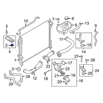 Ford OE - Upper Radiator Insulator
