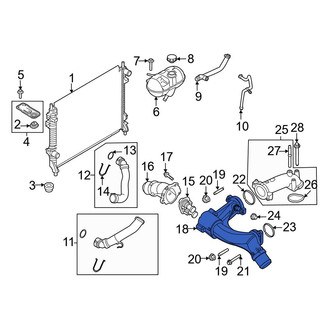 Ford OE - Upper Engine Coolant Thermostat Housing