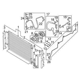 Ford OE - Air Conditioner & Heater - Condenser, Compressor & Lines
