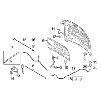 Ford OE - Front Hood & Trunk Prop Rod