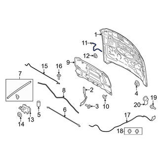 Ford OE - Front Hood Latch Striker Plate