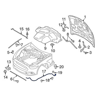 Ford OE - Front Hood Release Cable