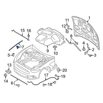 Ford OE - Front Right Hood Seal