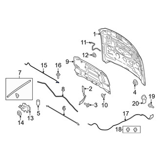 Ford OE - Front Hood & Trunk Prop Rod