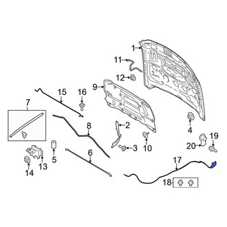 Ford OE - Front Hood Release Cable