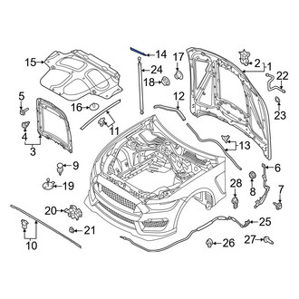 Ford OE - Front Left Hood Insulation Pad