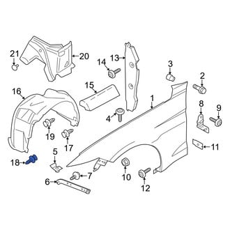 Ford OE - Radiator Support Air Duct Clip