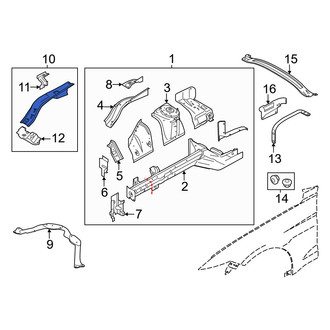 Ford OE - Front Left Fender Rail