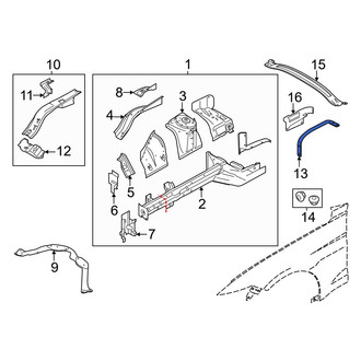 Ford OE - Front Right Fender Brace